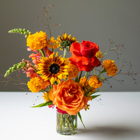 Florist's Choice Glass Vase Arrangement