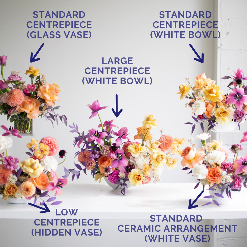 Standard Ceramic Arrangement (white vase)