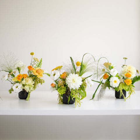 Mini Ceramic Arrangement (black vase)