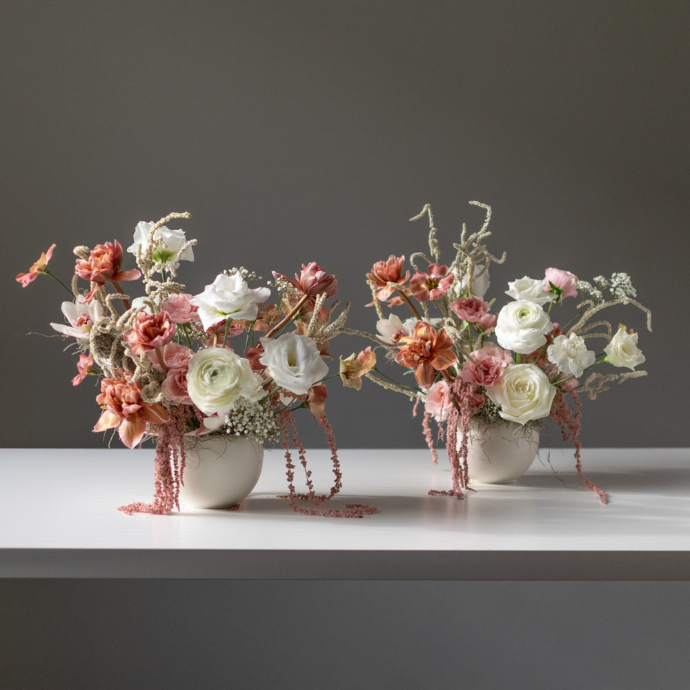 Standard ceramic arrangement with a muted neutral colour palette