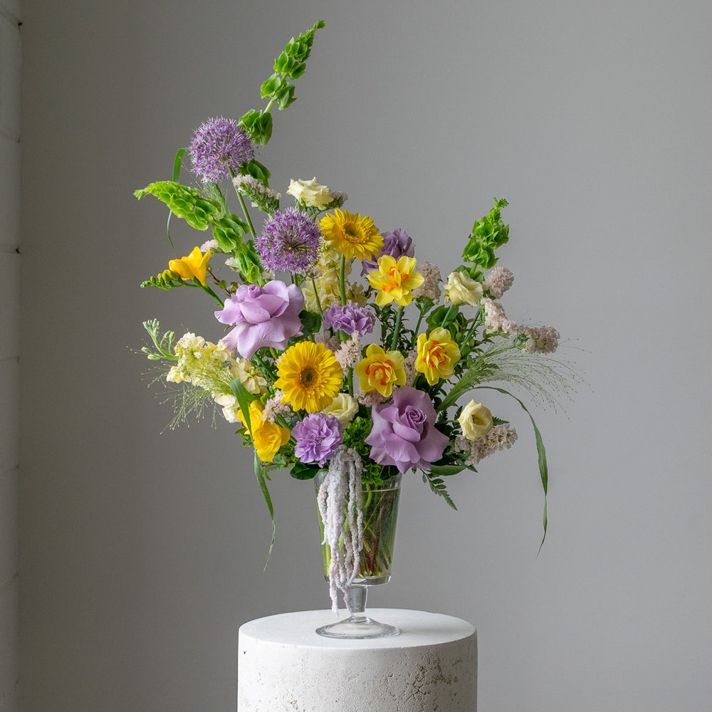 Standard Footed Arrangement (glass vase)