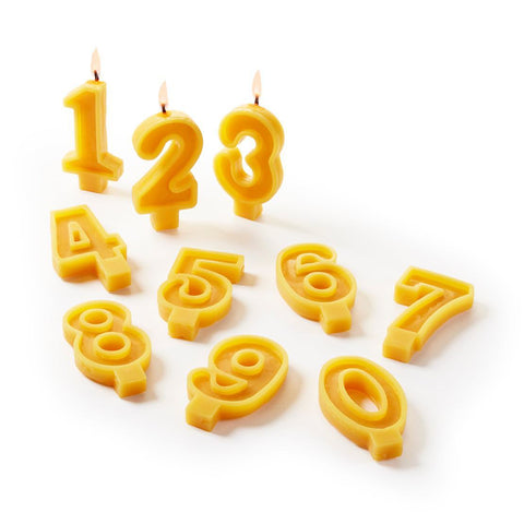 The burn time is about 45 rounds of 'happy birthday', or 20 minutes. Each number stands about 3 inches tall.