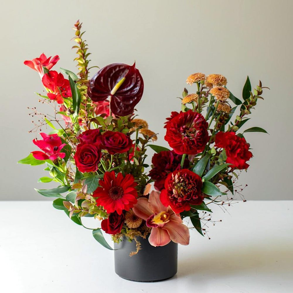 beautiful red colour palette arrangement